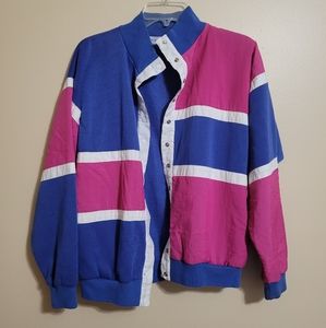 Authentic 80's colour block jacket